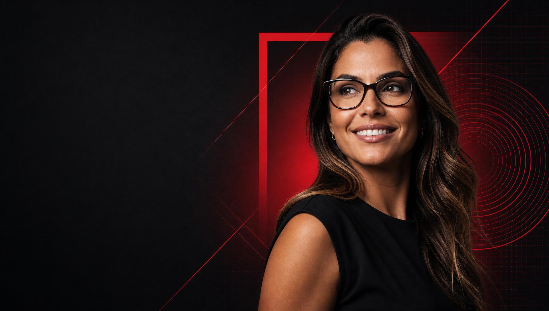 Arte da campanha Óticas Laura